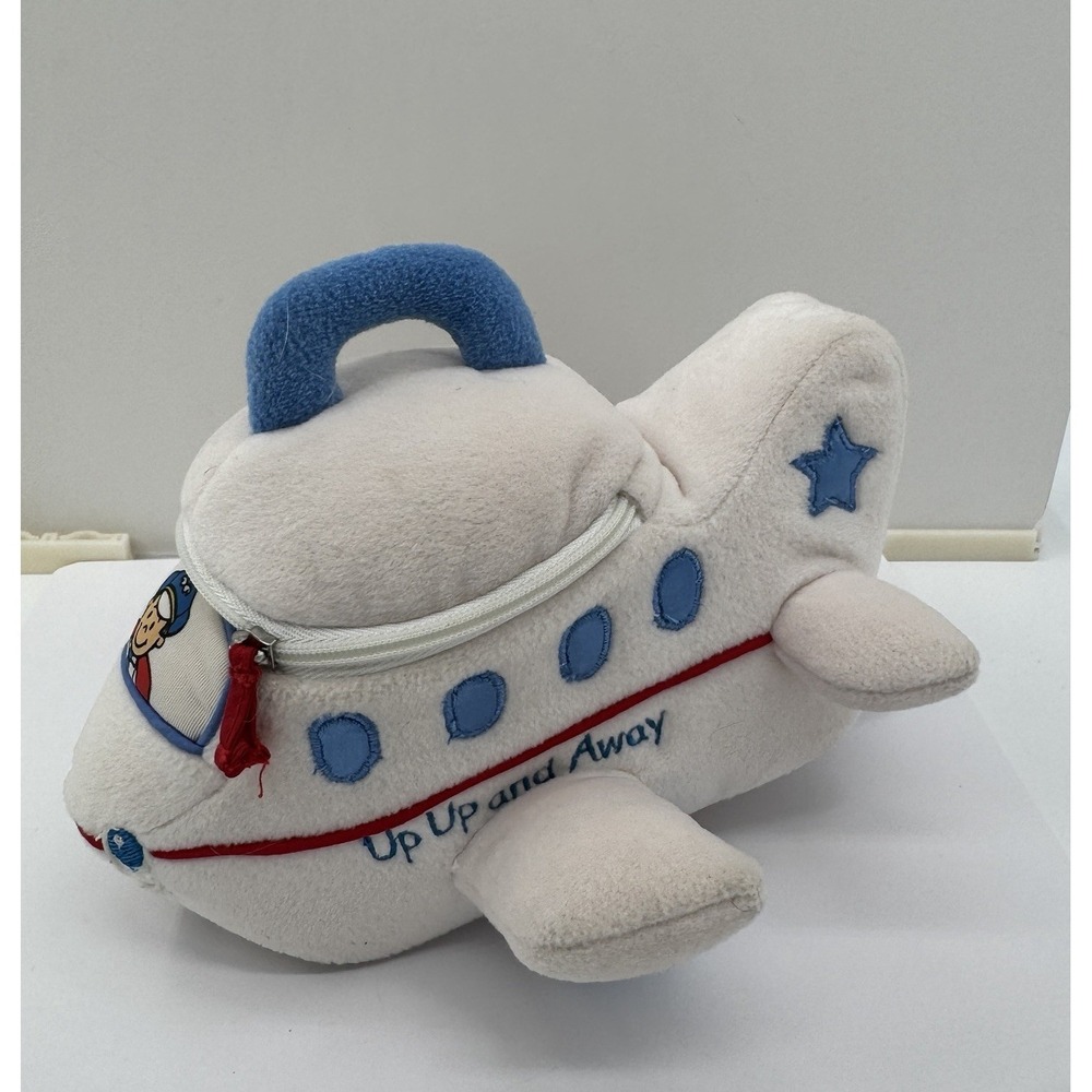 Vintage Gund Up Up And Away Airplane Plush‎ Baby Toy Zipper Storage Replacement